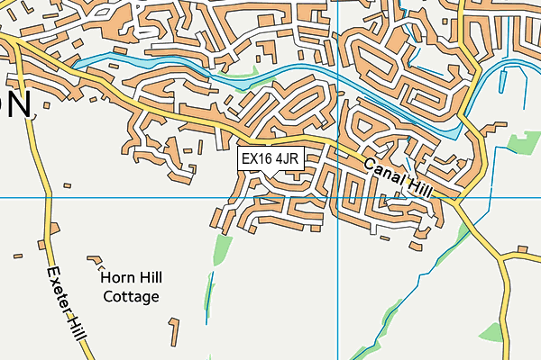 EX16 4JR map - OS VectorMap District (Ordnance Survey)