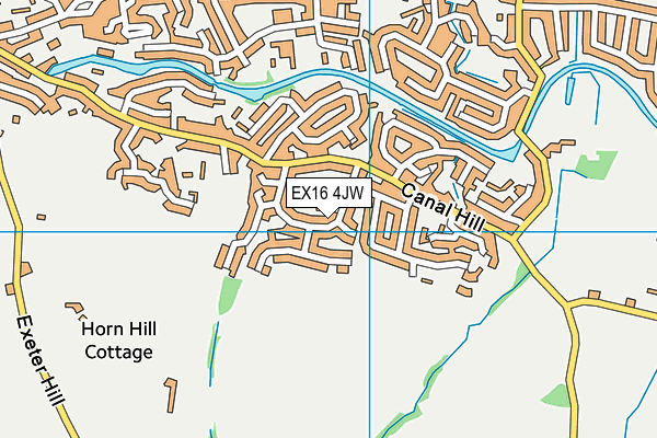 EX16 4JW map - OS VectorMap District (Ordnance Survey)