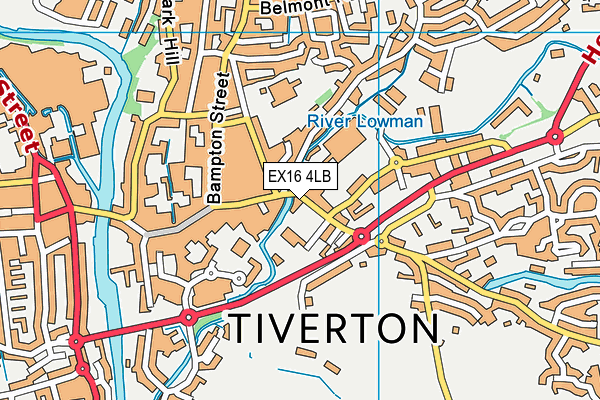 EX16 4LB map - OS VectorMap District (Ordnance Survey)