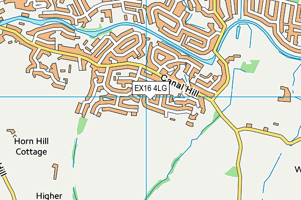 EX16 4LG map - OS VectorMap District (Ordnance Survey)