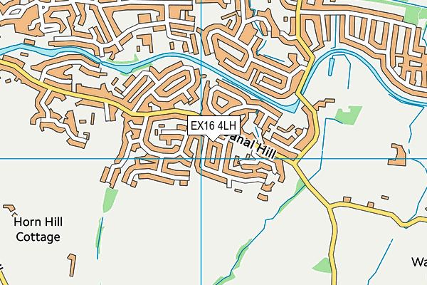 EX16 4LH map - OS VectorMap District (Ordnance Survey)