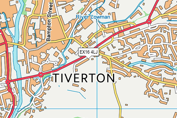 EX16 4LJ map - OS VectorMap District (Ordnance Survey)