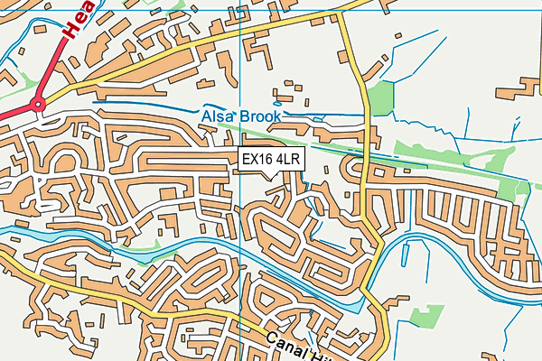 EX16 4LR map - OS VectorMap District (Ordnance Survey)