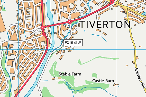 EX16 4LW map - OS VectorMap District (Ordnance Survey)