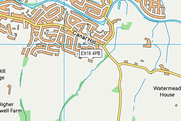 EX16 4PB map - OS VectorMap District (Ordnance Survey)