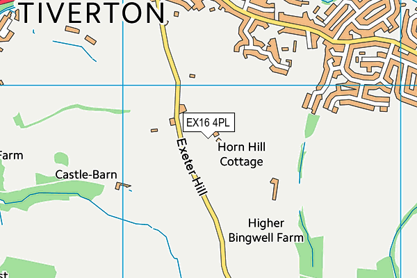 EX16 4PL map - OS VectorMap District (Ordnance Survey)