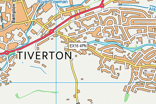 EX16 4PN map - OS VectorMap District (Ordnance Survey)