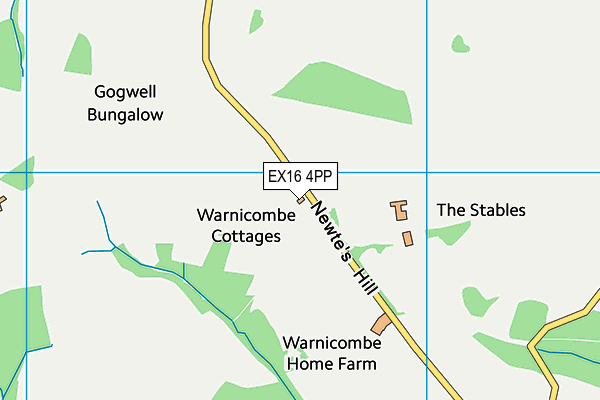 EX16 4PP map - OS VectorMap District (Ordnance Survey)