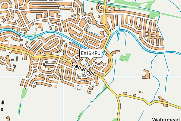 EX16 4PU map - OS VectorMap District (Ordnance Survey)