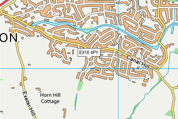 EX16 4PY map - OS VectorMap District (Ordnance Survey)