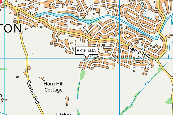 EX16 4QA map - OS VectorMap District (Ordnance Survey)