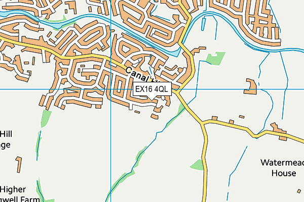 EX16 4QL map - OS VectorMap District (Ordnance Survey)