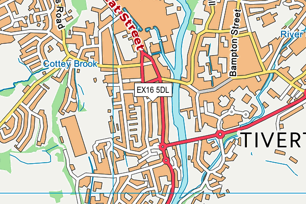 EX16 5DL map - OS VectorMap District (Ordnance Survey)