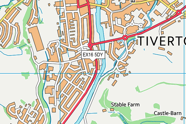 EX16 5DY map - OS VectorMap District (Ordnance Survey)