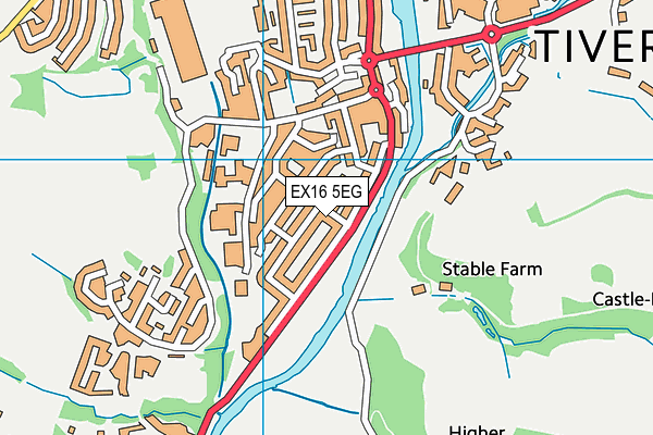EX16 5EG map - OS VectorMap District (Ordnance Survey)