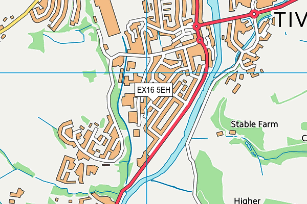 EX16 5EH map - OS VectorMap District (Ordnance Survey)