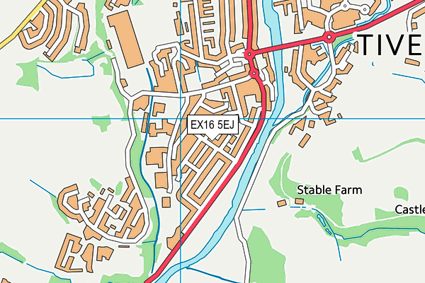 EX16 5EJ map - OS VectorMap District (Ordnance Survey)