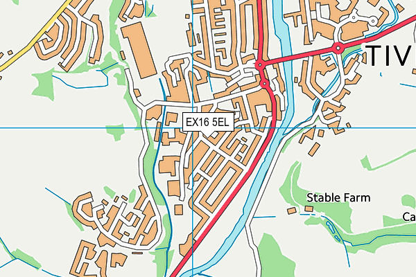 EX16 5EL map - OS VectorMap District (Ordnance Survey)