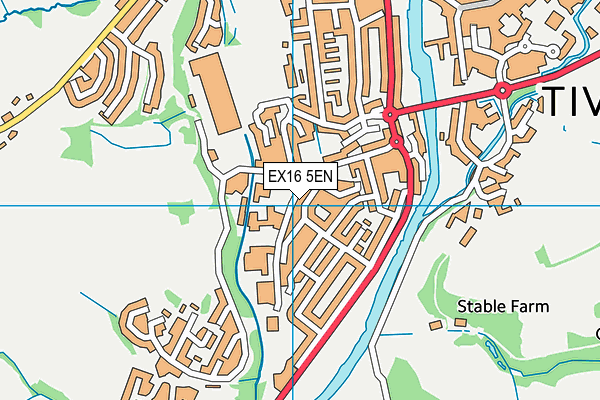 EX16 5EN map - OS VectorMap District (Ordnance Survey)