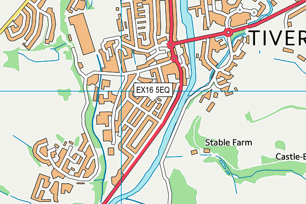 EX16 5EQ map - OS VectorMap District (Ordnance Survey)