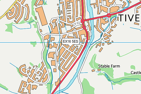 EX16 5ES map - OS VectorMap District (Ordnance Survey)