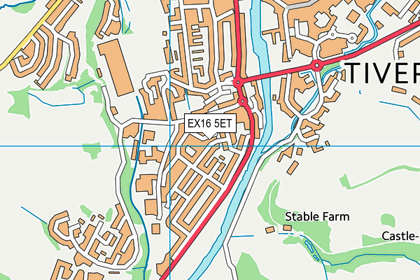 EX16 5ET map - OS VectorMap District (Ordnance Survey)