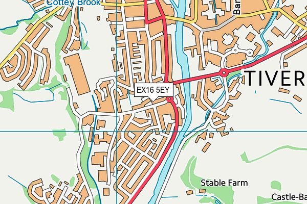 EX16 5EY map - OS VectorMap District (Ordnance Survey)