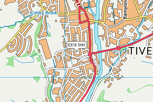 EX16 5HH map - OS VectorMap District (Ordnance Survey)