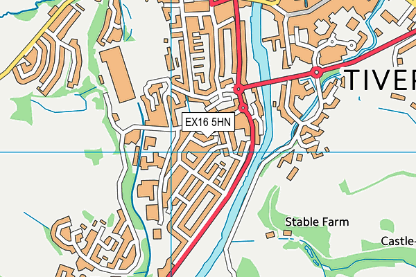 EX16 5HN map - OS VectorMap District (Ordnance Survey)