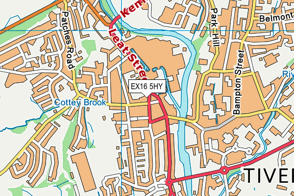 EX16 5HY map - OS VectorMap District (Ordnance Survey)