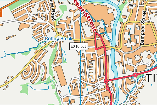 EX16 5JJ map - OS VectorMap District (Ordnance Survey)