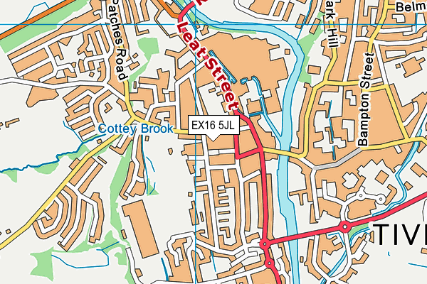 EX16 5JL map - OS VectorMap District (Ordnance Survey)