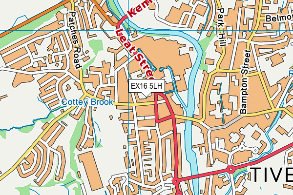 EX16 5LH map - OS VectorMap District (Ordnance Survey)