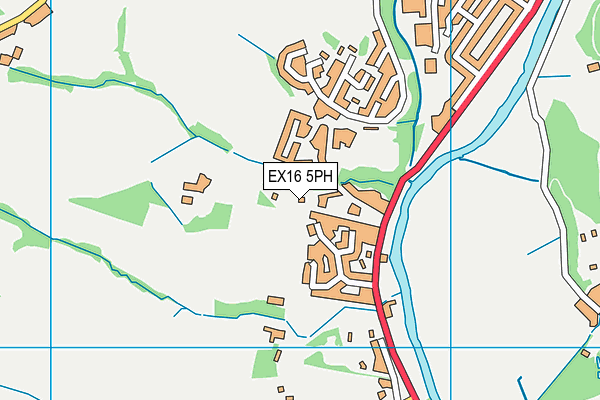 EX16 5PH map - OS VectorMap District (Ordnance Survey)
