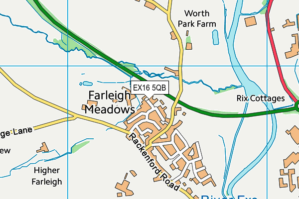 EX16 5QB map - OS VectorMap District (Ordnance Survey)