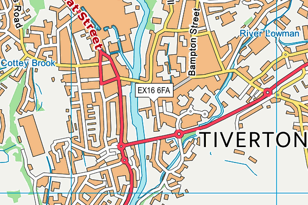 EX16 6FA map - OS VectorMap District (Ordnance Survey)