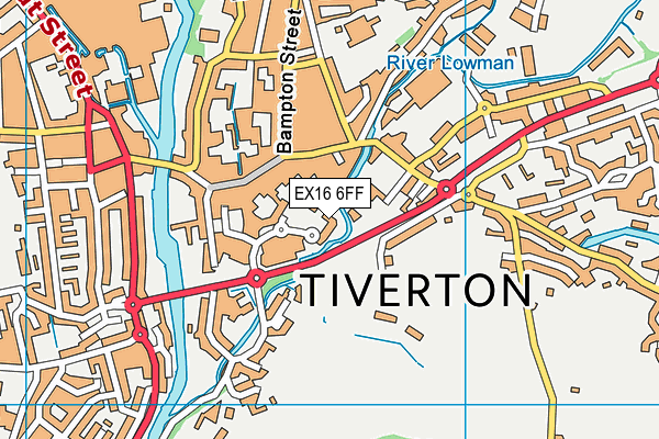 EX16 6FF map - OS VectorMap District (Ordnance Survey)