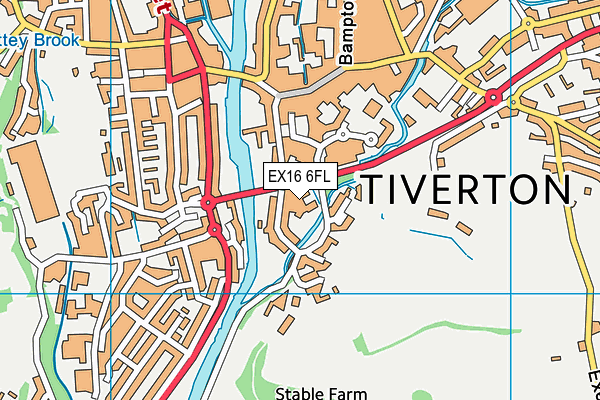 EX16 6FL map - OS VectorMap District (Ordnance Survey)