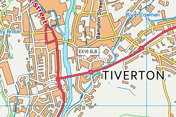 EX16 6LB map - OS VectorMap District (Ordnance Survey)