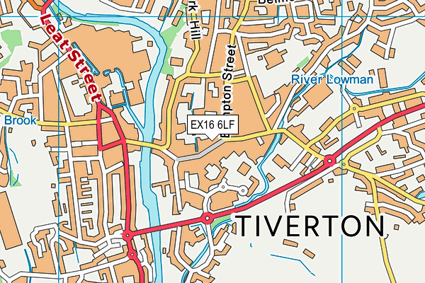 EX16 6LF map - OS VectorMap District (Ordnance Survey)