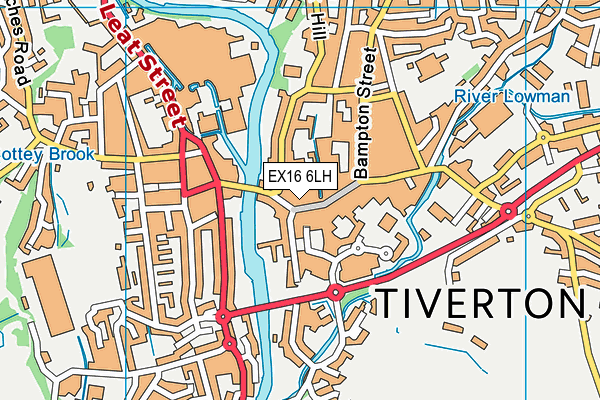 EX16 6LH map - OS VectorMap District (Ordnance Survey)
