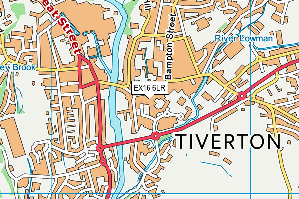 EX16 6LR map - OS VectorMap District (Ordnance Survey)