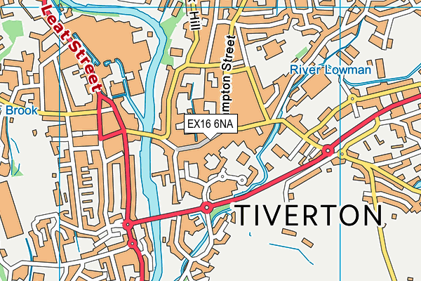 EX16 6NA map - OS VectorMap District (Ordnance Survey)