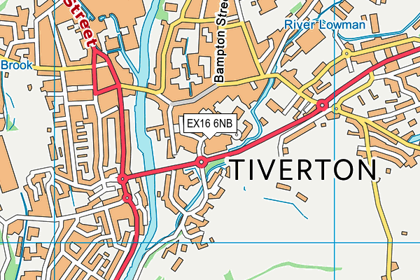 EX16 6NB map - OS VectorMap District (Ordnance Survey)