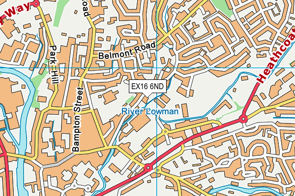 EX16 6ND map - OS VectorMap District (Ordnance Survey)