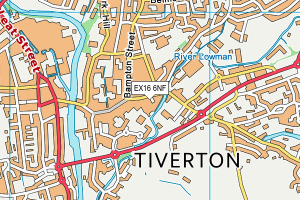 EX16 6NF map - OS VectorMap District (Ordnance Survey)