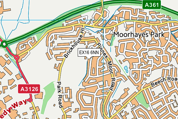 EX16 6NN map - OS VectorMap District (Ordnance Survey)