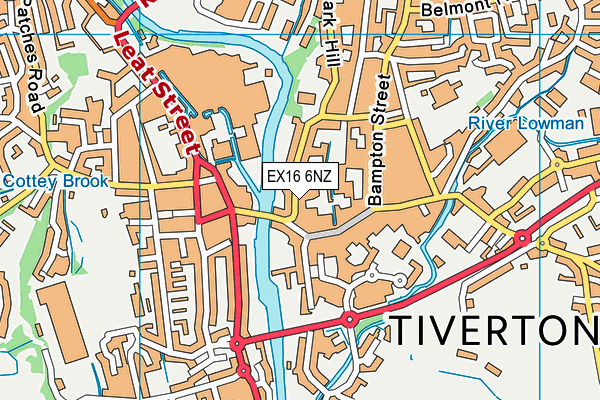 EX16 6NZ map - OS VectorMap District (Ordnance Survey)