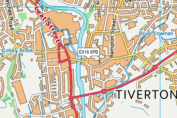 EX16 6PB map - OS VectorMap District (Ordnance Survey)