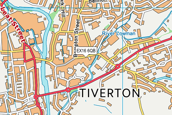Map of OSTEO AND PHYSIO TIVERTON LTD at district scale